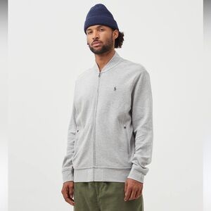 Polo Ralph Lauren Luxury Jersey Baseball Jacket in Stone